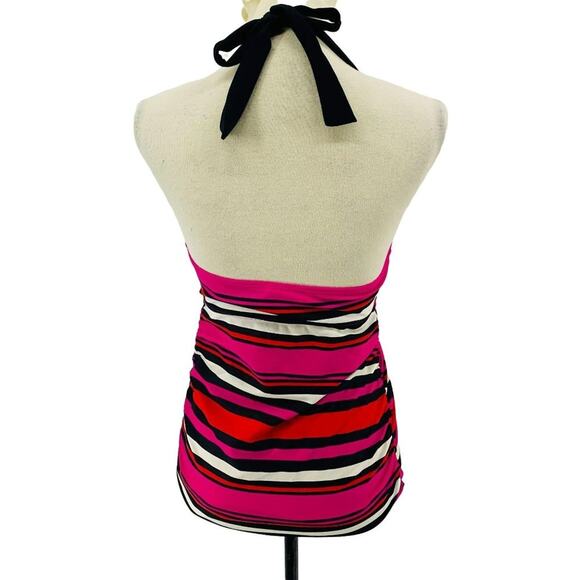 Motherhood Maternity Swim Colorful Stripe Tankini Halter Swim Top Size Small - Picture 7 of 8